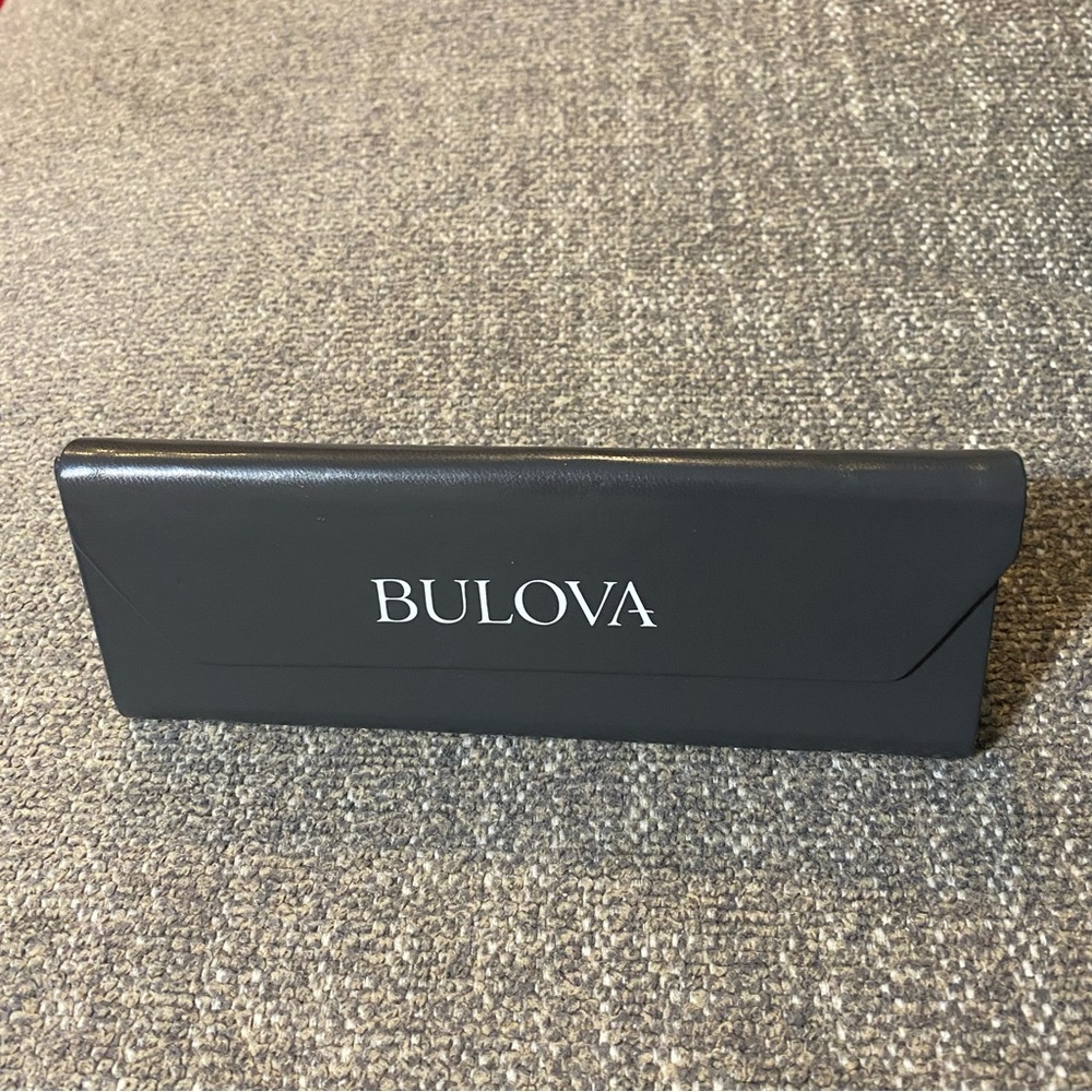 Bulova Gray Glasses Case